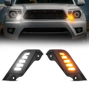 [LED FACTORY MART] Switchback LED Front Side Marker Lights for Toyota Tacoma 2012-2015 with Sequential Amber Turn Signals & White DRL Lights