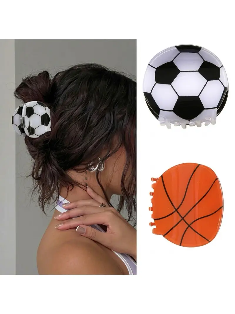 Game Day Sport Hair Clips Set 6pcs Acrylic Hair Accessories for Women Girls Amazon.com : XunYee 6 Pcs Softball Hair Accessories for  main image 4