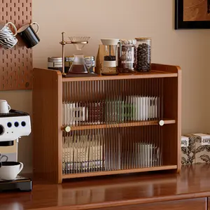 Home Storage Cabinet, Desktop Organizer for Home Kitchen Bedroom Living Room, Dustproof Storage Rack, Kitchen Utensils Organizer, Modern Storage Cabinet