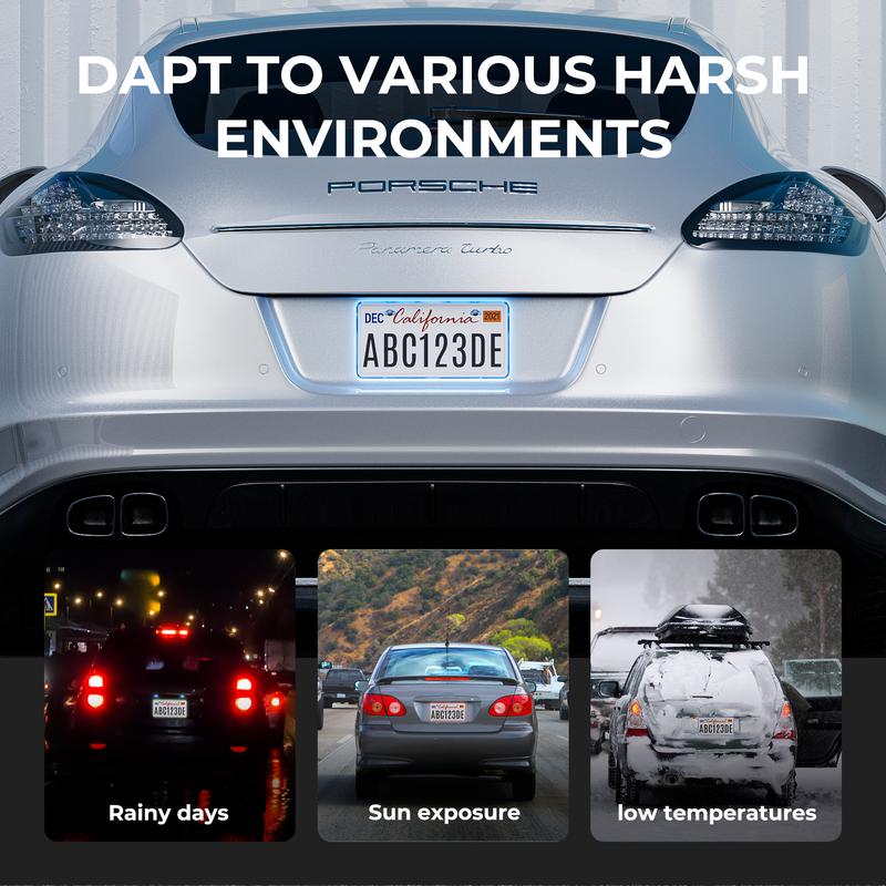 LED License Plate Frame – Waterproof Glow Border | 12V Plug & Play | Street-Legal Lighting Automotive Vehicle Car Accessories