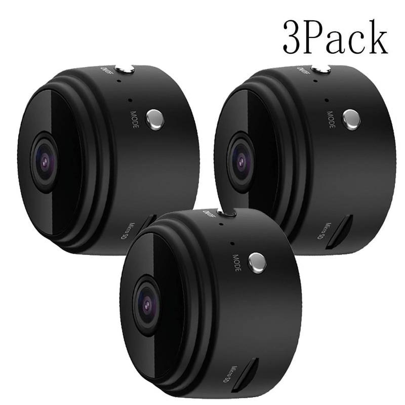 3Pack Mini Camera 1080P HD Camera Wireless Hidden Wifi Cameras- Covert ...