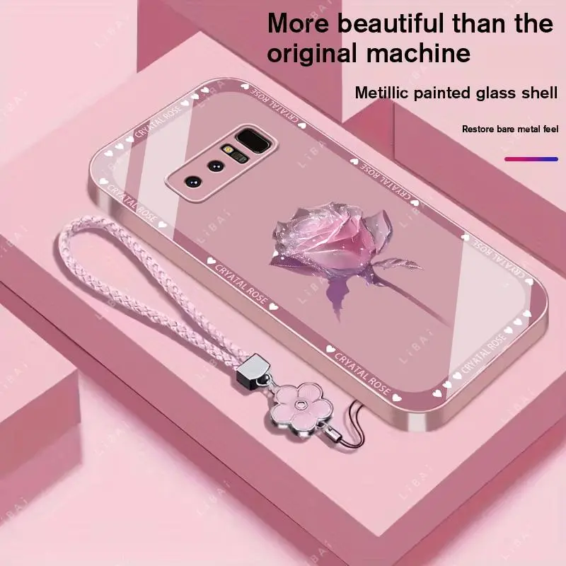 Suitable for [Galaxy Note 8] Brand new premium phone case, Free four-leaf clover lanyard，drop-proof and fingerprint-resistant，simple and elegant design，multiple colors available YM99