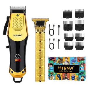 Men's electric beard trimmer set, haircutting kit, professional two-piece set, high-end stylish precise trimming, perfect shaving experience