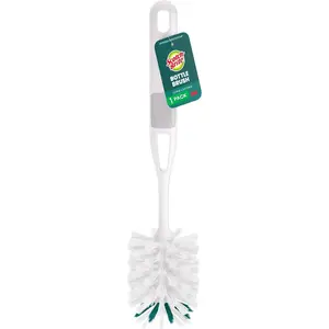 Glass and Plastic Water Bottle Cleaning Brush - Non-Slip Handle, Durable Reusable, Safe for Glassware, Shaker Bottles, Top-Rack Dishwasher Safe