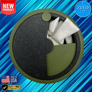 Zynergy Pouch/Snuff Easy access OD Green / Black Zlyd Zyn Can! Zyn storage never been so easy, Stop struggling to get a Zyn, Zyn can storage, made in the USA