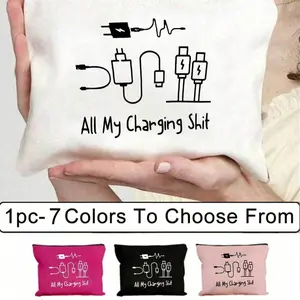 Charging Cable Storage Bag, Organize Cosmetics Snacks Chargers Headphones Electronics, Perfect Gift for Sisters Students Adults, Multifunctional Travel Bag