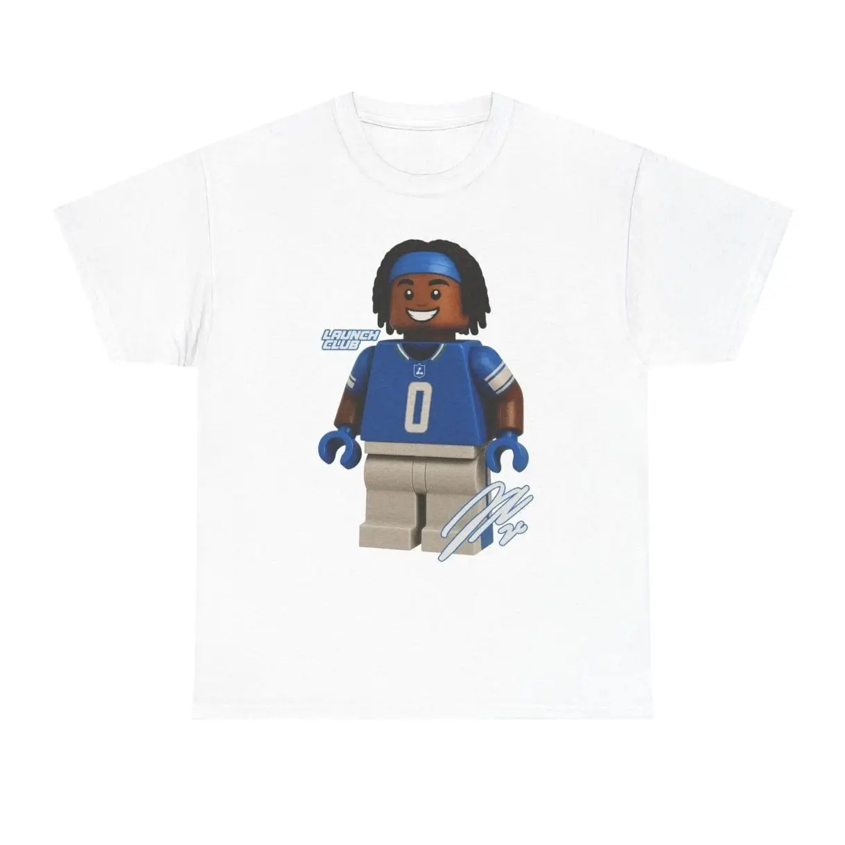 Graphic Football Player T-Shirt Unisex Cotton Crewneck Casual Sportswear Everyday Tee