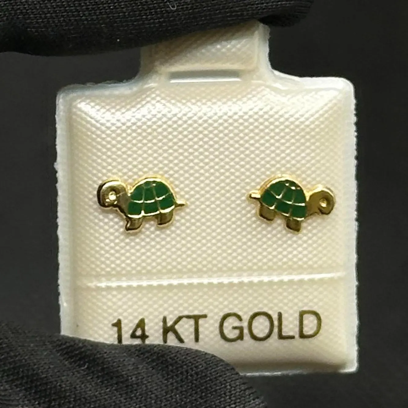 14k Turtle Studs