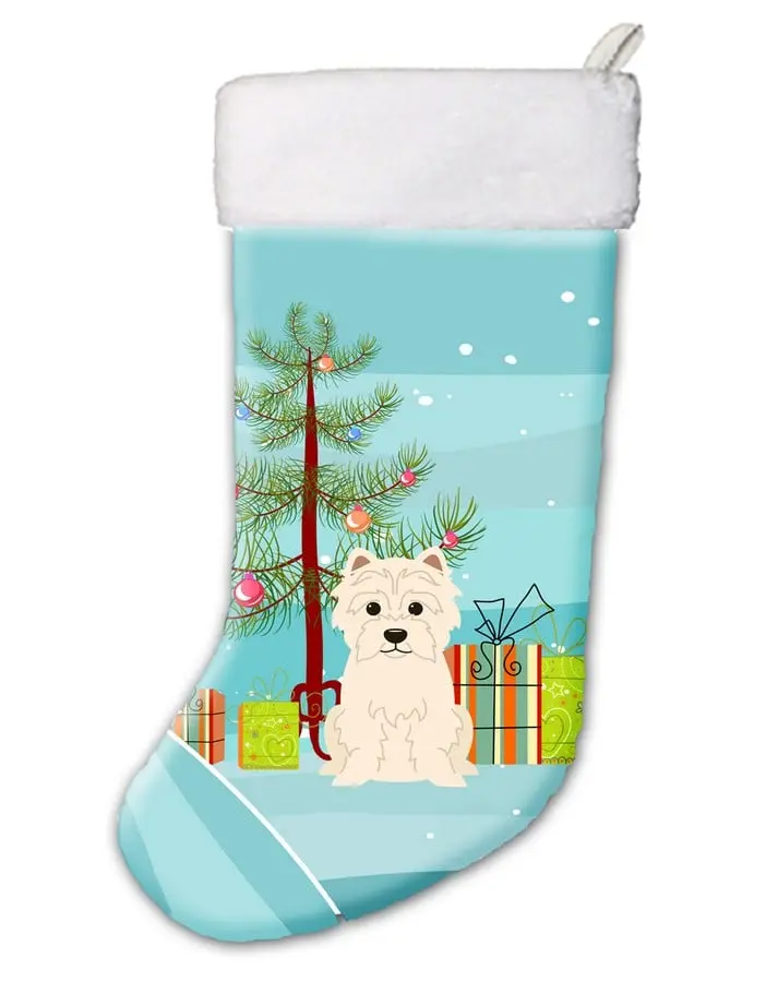 Merry Christmas Tree Westie Christmas Stocking