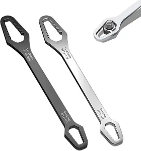 Universal Double-Head Torx Torque Wrench, 8-24mm 5/16"-7/8" Self-Tightening Adjustable, Ergonomic Grip Heavy-Duty Steel Multifunctional Car Tool, Tools and Gadgets for Home Auto DIY Projects, Space-Saving Repair