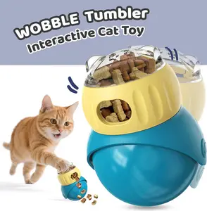 Adjustable Treat Dispenser & Slow Feeder for Cats & Small Dogs, Cat Interactive Puzzle Toy, Safe Material Kitty Enrichment Toy for IQ Training & Mental Stimulation, Relieve Boredom, Gifts