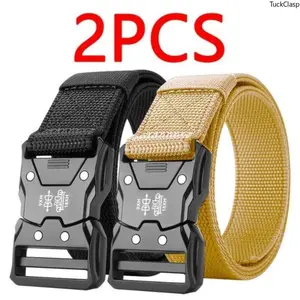 2026 Men’s Tactical Training Belt, Durable Nylon Waist Belt with Quick-Release Buckle, Adjustable Black Outdoor Sports Belt for Work, Hiking, and Tactical Activities