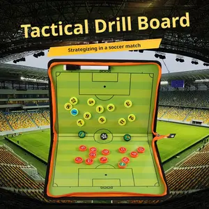 Football Soccer Tactics Board, 1 Count Portable Foldable Football Match Diagram Board, Magnetic Board with Magnet & Pen, Football Coach Tactics Board, Valentine's Day Gift for Men