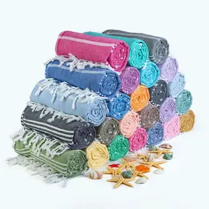 AEGEAN concept "Indulge in Luxury with Our Premium Sea Blue Turkish Cotton Beach Towels!"