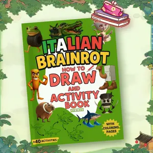 1PC Italian Brainrot How to Draw: A creative Italian coloring book for adults, featuring quirky and detailed images from the Classic of Mountains and Seas. Perfect for relaxation, stress relief, leisure, and as a Christmas gift. Water Coloring Books