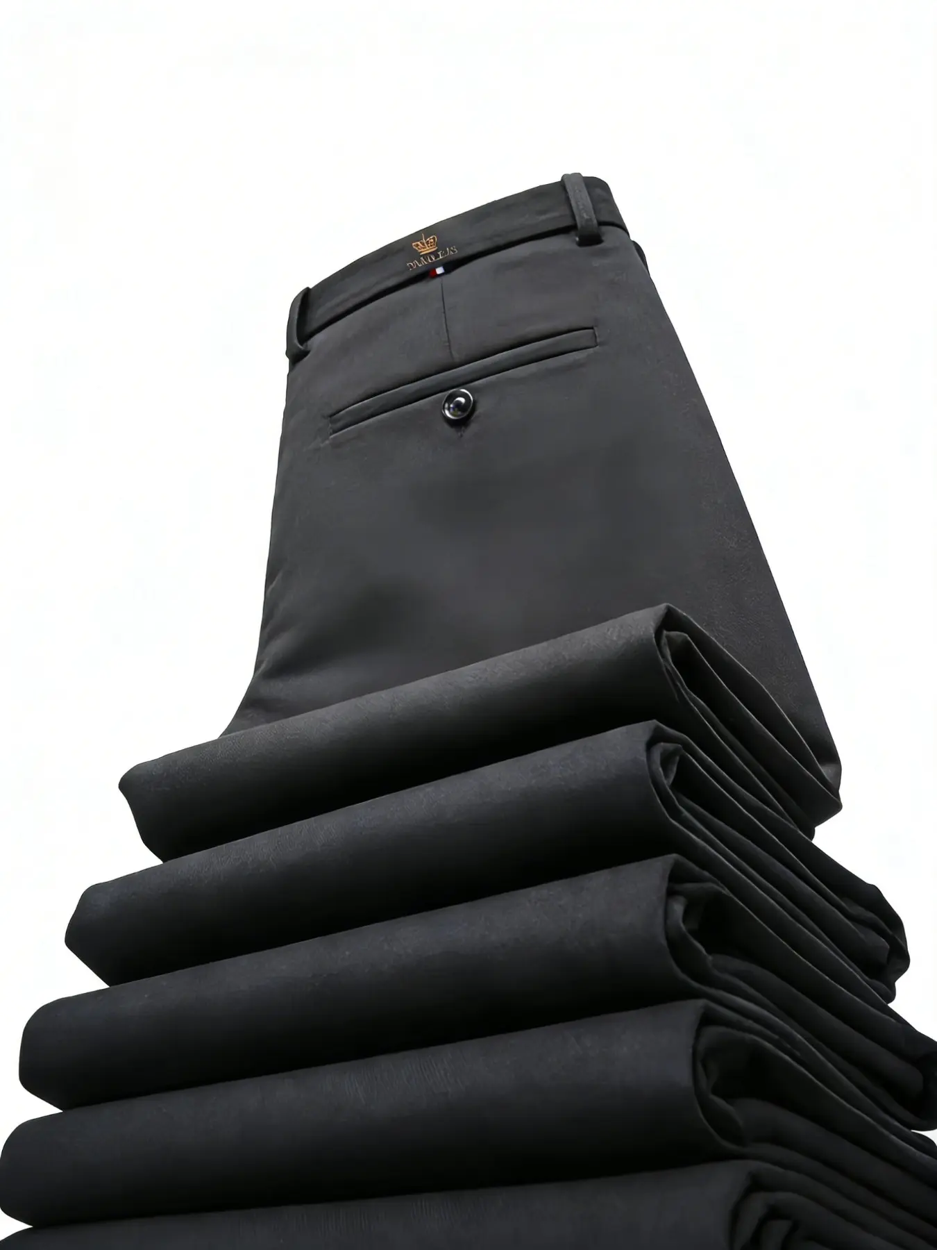 Men's Loose Fit Classic Straight Stretch Formal Pants for Business and Casual Wear, Wrinkle-Free Comfort, Stylish Office and Weekend Attire, Menswear