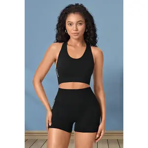 Cropped Sports Tank and Shorts Set