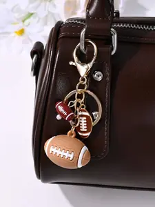 Bag Charm - Football - Gold