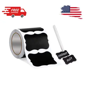 Wavy Shape Chalkboard Labels,Erasable Reusable Blackboard Stickers with 1 Liquid Chalk Pen,150 Pieces