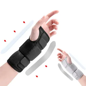 Carpal Tunnel Wrist Brace Support Wrist Wraps with 3 Straps and Metal Splint Stabilizer - Helps Relieve Tendinitis Arthritis Carpal Tunnel Pain - Reduces Recovery Time for Men Women