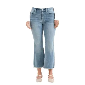 Midrise Fray Kick Flare Judy Blue Jeans