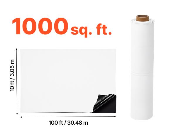 【SummerFinds】VEVOR 12 Mil Heavy-Duty Plastic Sheeting, 10'x100' Waterproof Tear-Resistant Polyethylene Roll, Painters' Drop Cloth Tarp, Crawlspace Vapor Barrier, Weed Control Solution, Black & White 【SummerFinds】VEVOR 12 Mil Heavy-Duty Plastic Sheeting, 10'x100' Waterproof Tear-Resistant Polyethylene Roll, Painters' Drop Cloth Tarp, Crawlspace Vapor Barrier, Weed Control Solution, Black & White