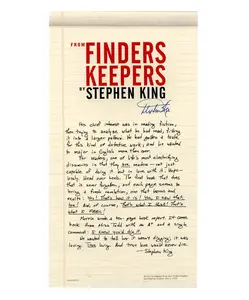Stephen King Signed Promo for Finders Keepers