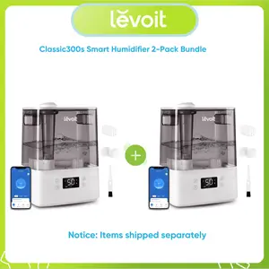 Levoit Classic300s 2-Pack Bundle Top Fill Smart Humidifiers, 6L Cool Mist Essential Oil Diffuser with Quiet Sleep Mode for Bedroom Use Levoit Classic300s 2-Pack Bundle Top Fill Smart Humidifiers, 6L Cool Mist Essential Oil Diffuser with Quiet Sleep Mode for Bedroom Use