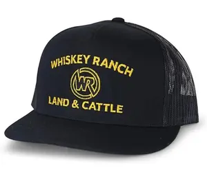 WHISKEY BENT HAT CO. Whiskey Ranch Land & Cattle, Mesh Snapback Trucker Hats