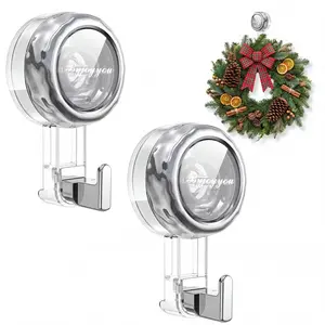 Suction Cup Hooks, Towel Hooks, Bathroom Traceless Hooks, Detachable vacuum no-drill installation, Suitable for Bathroom and Kitchen，Water Proof，Transparent