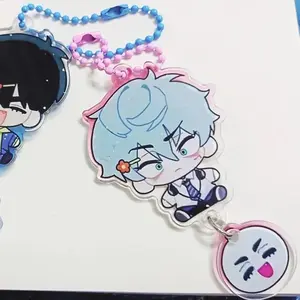 Anime Alien Stage Ivan Till Cosplay Key Chain Q-version Character Bag Pendant Acrylic Keychains Keyring Accessories