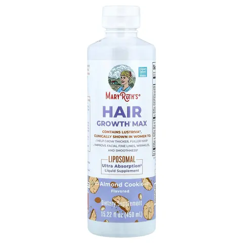 MaryRuth's Hair Growth Max Liposomal, Almond Cookie, 15.22 fl oz (450 ml)