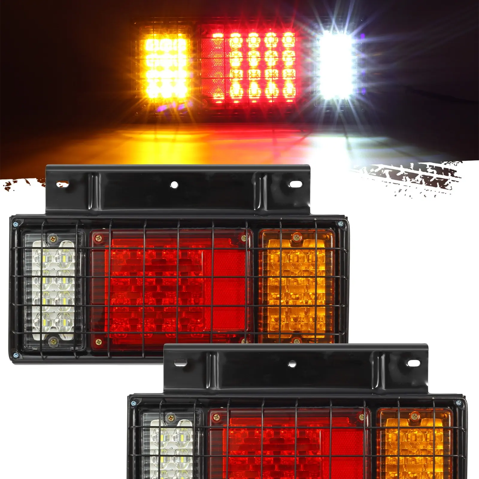 AmberRedWhite w/ Iron Net+Bracket