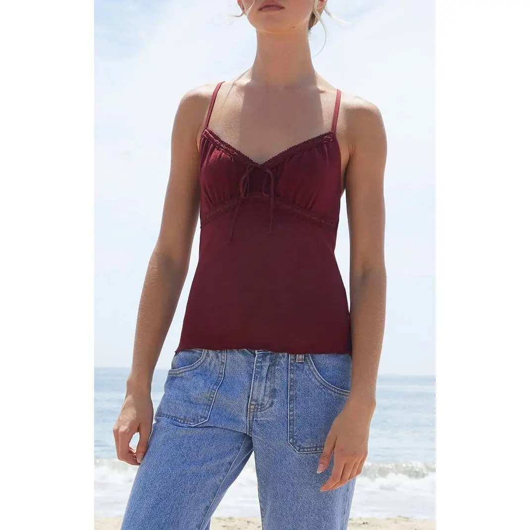 John Galt Women's Burgundy Arden Tank Top