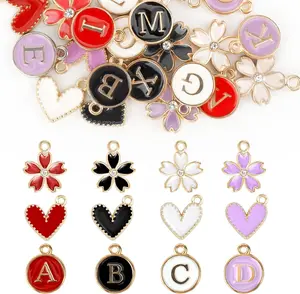 112-Count Letter Initial Charms - Alphabet Detail Pendant for Bracelet, Necklace, Fashion Costume Jewelry Accessories