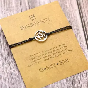 Om Wish Bracelet for Spiritual Healing - Handmade with Natural Materials