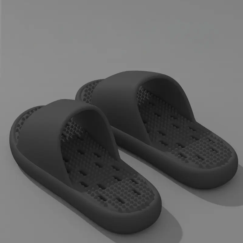 Non-Slip Acupressure Massage Shower Slides, Quick Drain Hollow Design Waterproof EVA Slippers for Bathroom Spa Pool Home