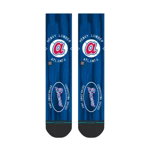 Stance MLB Lumber Crew Socks - Atlanta Braves