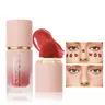 Adult Cheek Makeup Cosmetics Set - Alcohol-Free Colored Liquid Blush Stick, Pressed Powder, Glow-Matte Switch Duo, Bright Blush for Normal Skin Everyday Use, Aesthetic Fall Cosmetic Gift for Adults