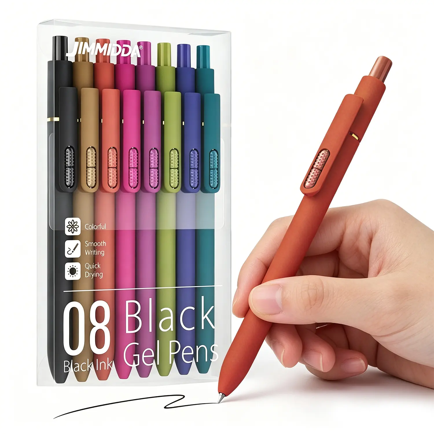 Colorful Gel Pens - 8 Pcs Colored Ink Pens Coloring | 0.7MM Smooth Writing Medium Point - Quick Drying Retractable Colored Pen for Journaling Note Taking TiktokShopSpringGlowUp  Summervibes DealsForYouDays