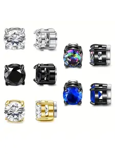 Magnetic Earrings, Stainless Steel Non-piercing Earrings for Men & Women, Basic Fashion Jewelry for Party, Daily Clothing Decor, Trendy All-match & Exquisite Jewelry for Gift