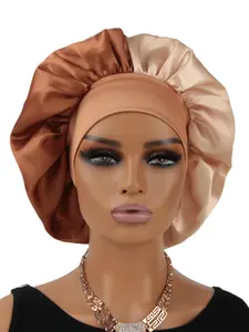 Women's 2024 New Trendy Colorblock Two Tone Hair Bonnet, Simple Matching Nightcap for Makeup, Spa, Casual Sleeping Bonnet for Daily Wear, Fashion Cute Accessories for Women, Hair Care Cap