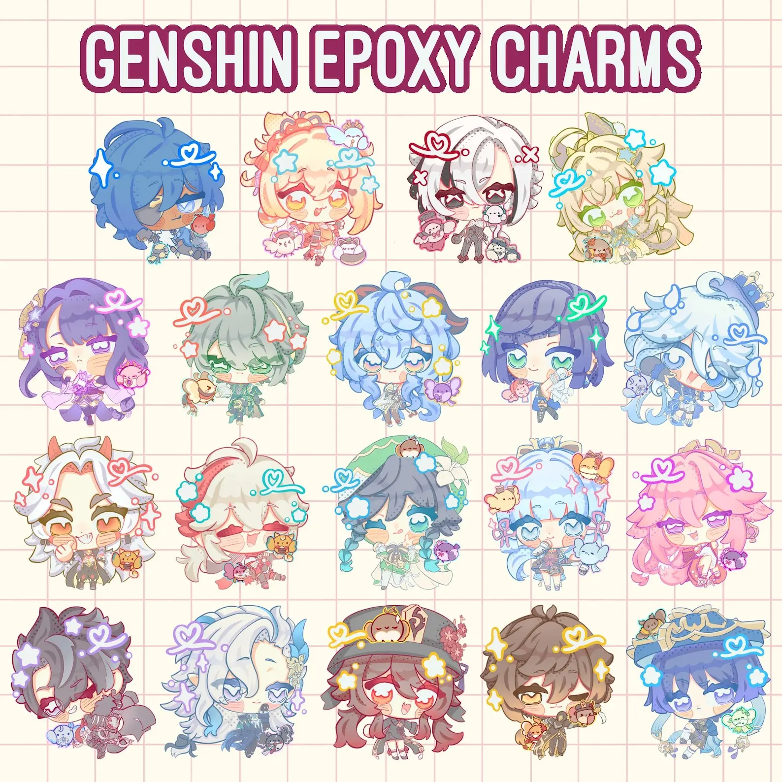 Genshin Impact Acrylic Keychain, Great For Daily Use Or As Thoughtful Little Gifts For Your Friends And Yourself