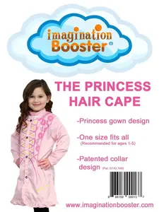 Imagination Booster Princess Hair Cape | Patented Design | Adjustable Collar, Hands-Free Wear | 100% Polyester, Machine Washable | Ages 1-5