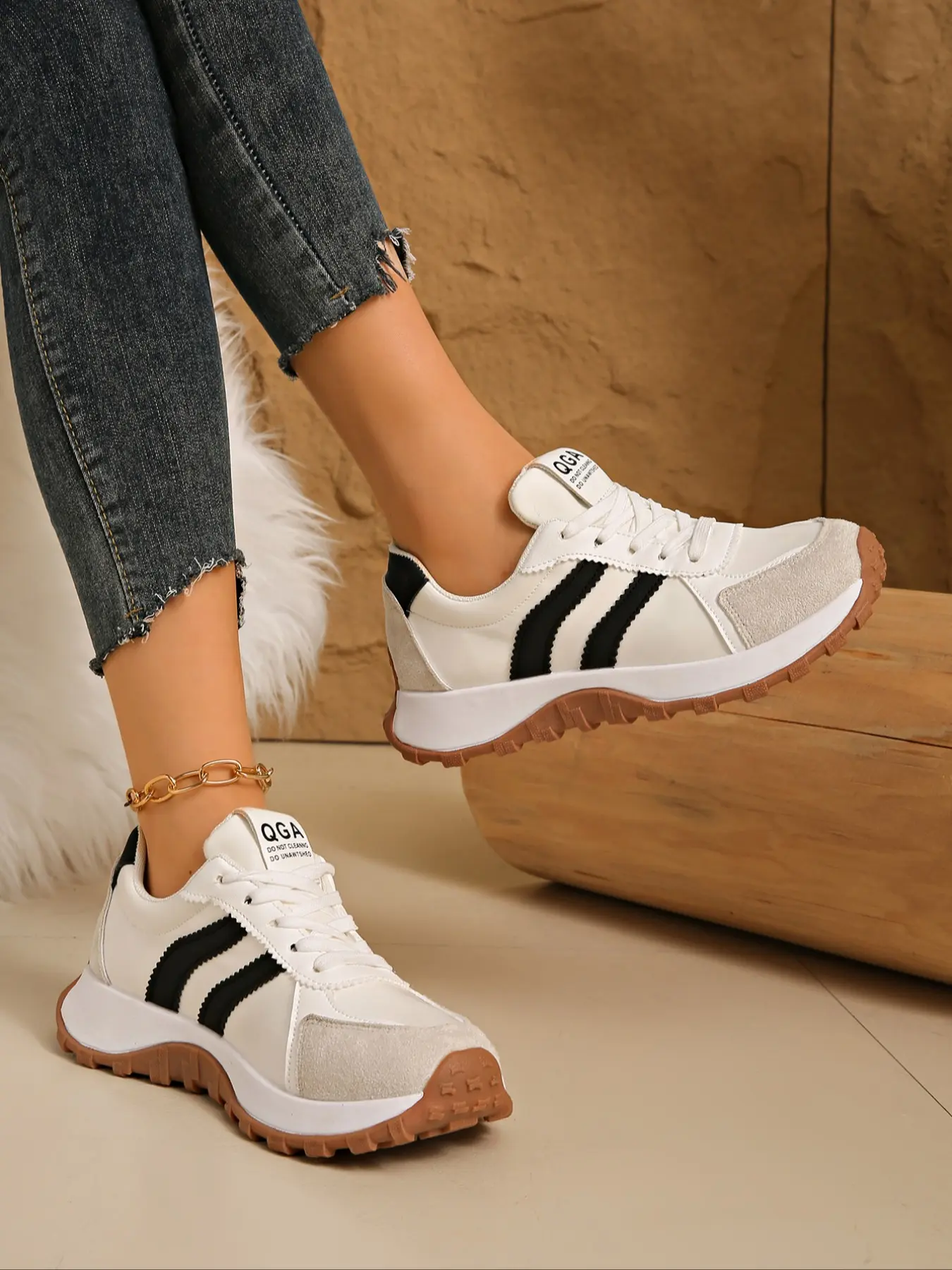 Women's Anti-Slip Sport Shoes, Running Sports Shoes, Gym Running Sneakers, Outdoor Lace-Up Comfortable Breathable Lightweight, All Season Training Shoes, Sporty Running Shoes