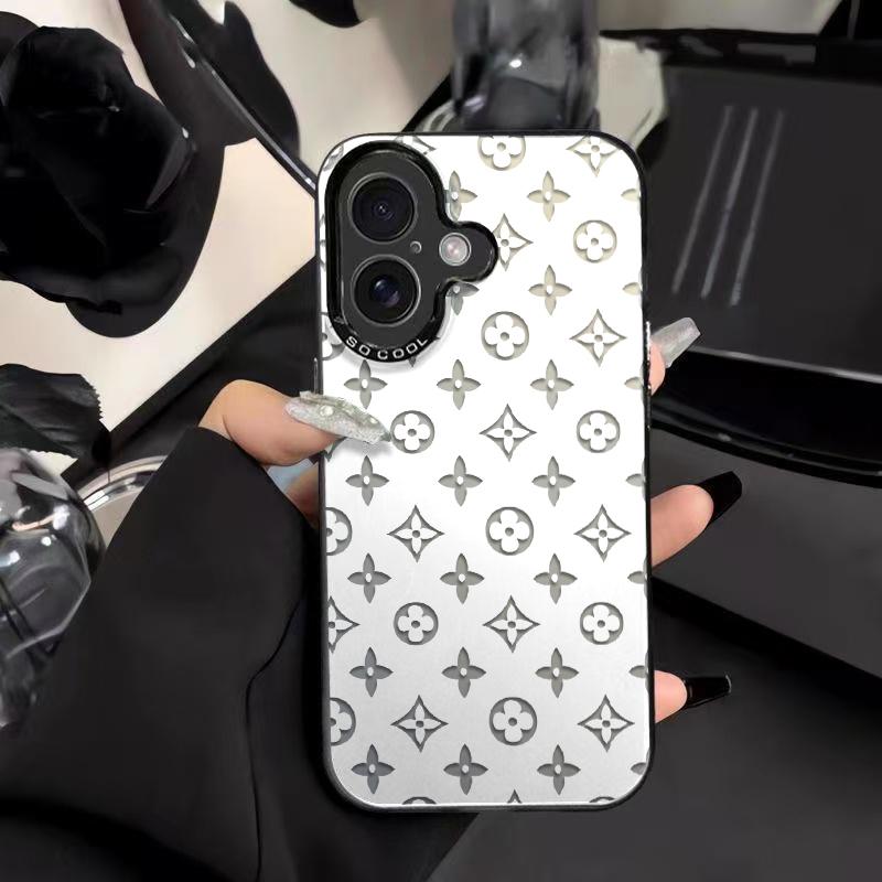 Exquisite Floral Patterns Phone Case Combining A Symmetrical Geometric Floral Pattern, Merging Retro Glamour With Modern Fashion Sense For iPhone 17.16.15.14.13.12.11.X.XS.XSMAX.XR.8.7