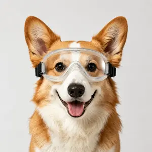 Dog Sunglasses Soft Adjustable UV Protection Pet Goggles Easy Wear Puppy Glasses For Small Medium Breed Outdoor Riding Driving