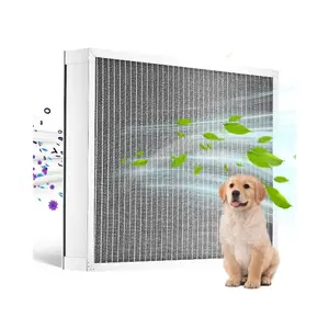 summervibes VEVOR Electrostatic Air Filter, 20x25x4 inch Washable Reusable Aluminum AC/HVAC Furnace Filter, MERV 8 Long Lifetime, Home or Office (Actual Size: 19.37x 24.37x 3.58 in), Home/Office