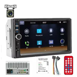 2 Din General WITH 12 LED Rear view camera 7'' inch LCD Touch Screen Car Radio Stereo Mirror Link Carplay AUX MP5 Player FM Bluetooth