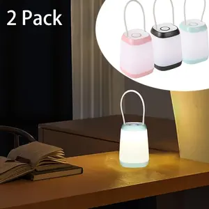 [Camping Lights] 2pcs LED Camping Lights, 3 Light Modes |   Tent Lanterns for Indoor & Outdoor, Night Reading, Emergency (Pink, Black, Green)